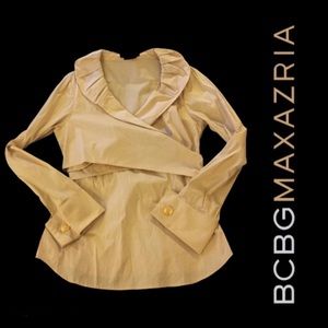 Gorgeous Gold BCBG French Cuff Blouse